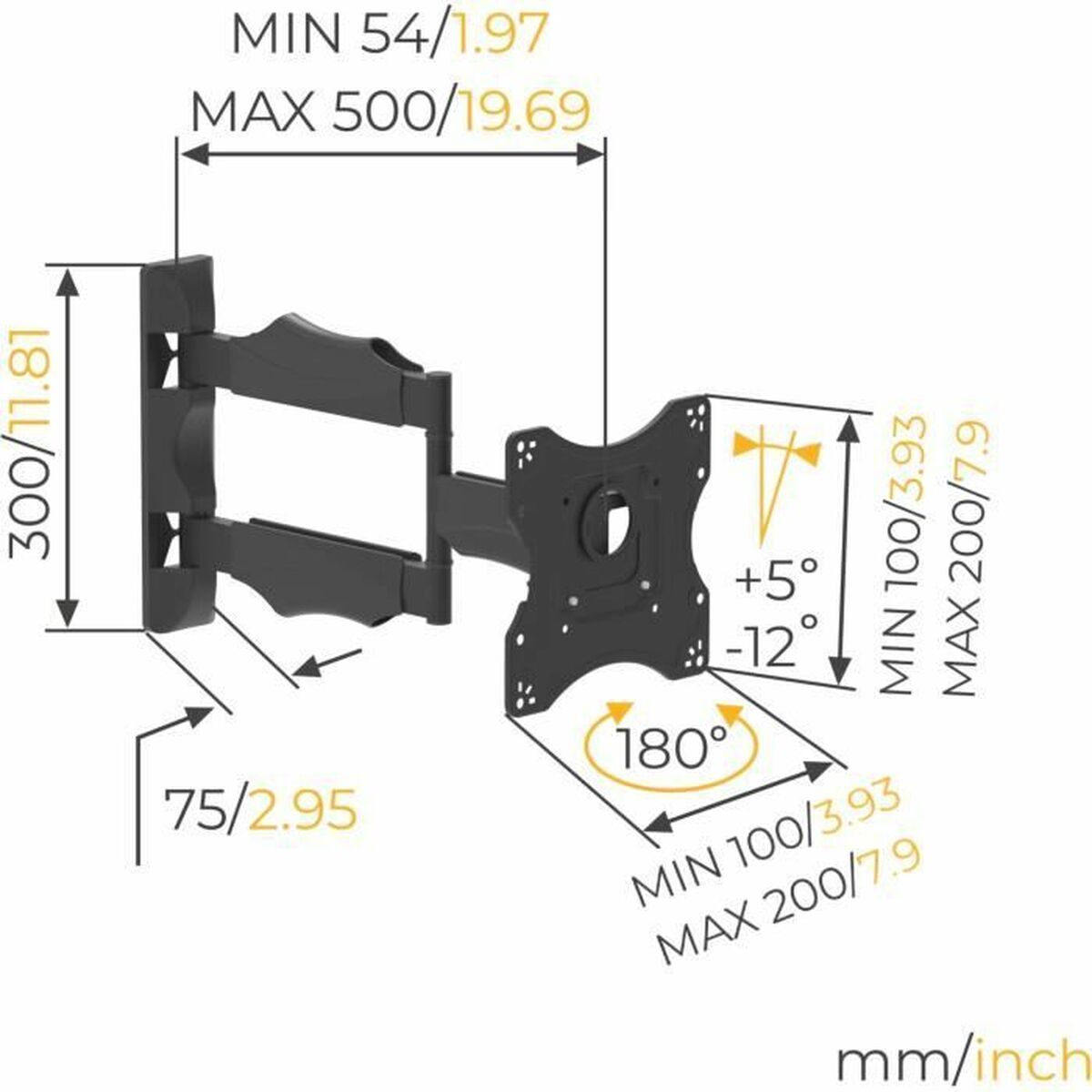 Televiisori Alus Nanook Full Motion Tilt 43" 19"